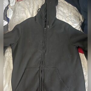 black shein zip up